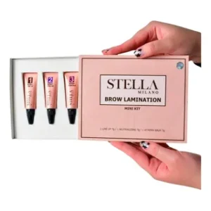 Kit Brow Lamination Lash Lifting Stella Milano Sobrancelhas Cílios 7g