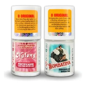 Kit Base Bombatina Fortalecedora + Nylong 12 Free Top Beauty Kit Sos