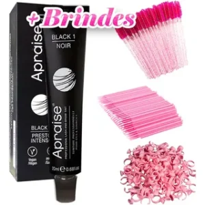 Tintura Apraise P/ Cílios Sobrancelha Barba Tinta Coloração Cor Preto 1.0
