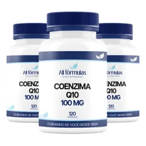 Coenzima Q10 100mg 120 Cápsulas Kit 3 Frascos Ubiquinona Coenzima Q10
