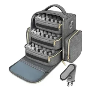 Maleta De Maquiagem, Bolsa Organizadora De Esmaltes Multifuncional Com 3 Bolsas Necessaires Removíveis, Estojo Profissional De Maquiagem Ideal Para Viagens E Uso Diário, Yorepek 6050 Cinza